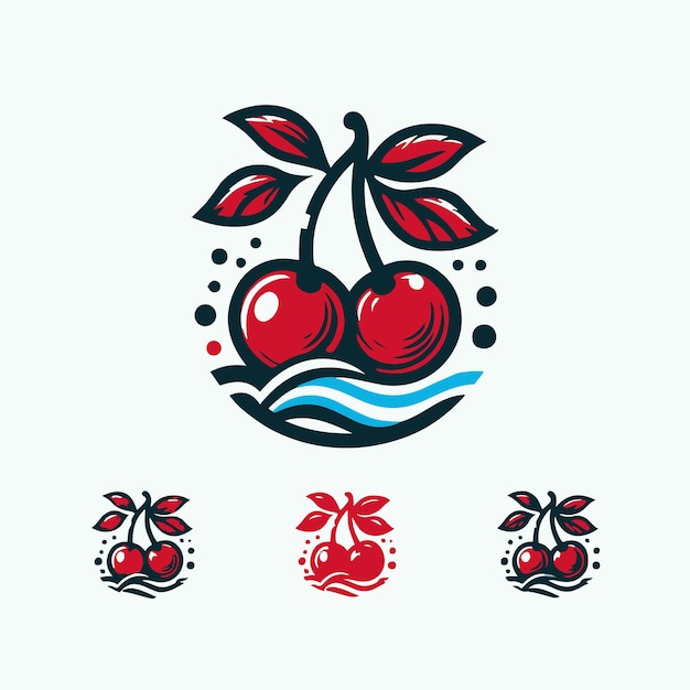 Vector cherry logo vector