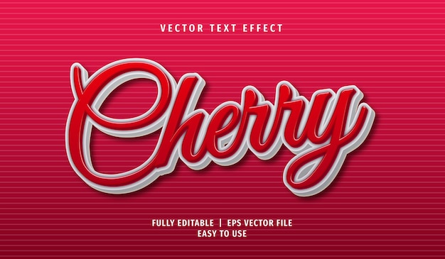  Cherry Text effect, Editable Text Style