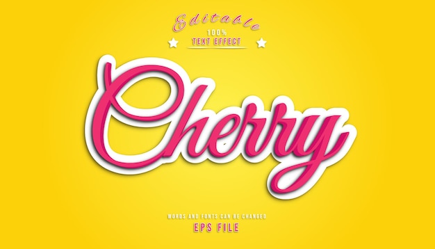 Cherry text effect editable