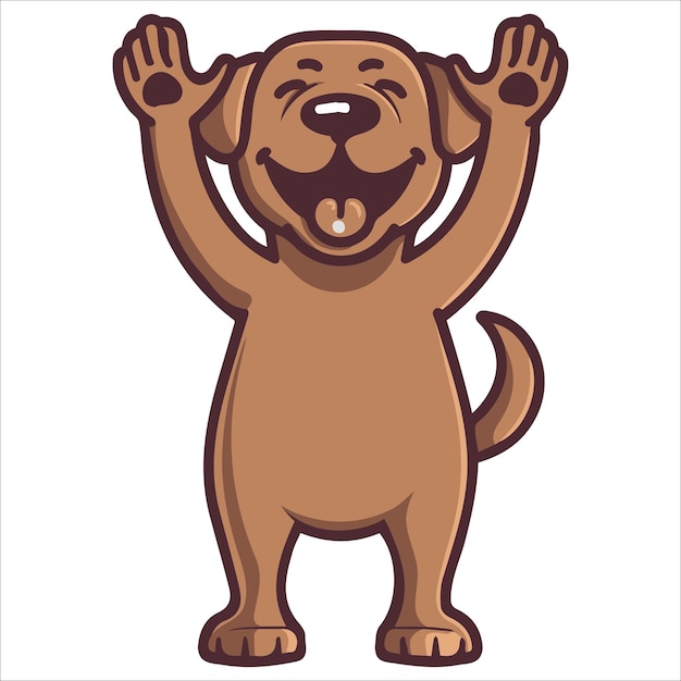 A Chesapeake Bay Retriever Dog dancing with joy and confidence Dog Cartoon isolated vector