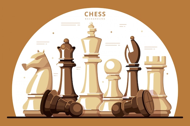 chess background flat design illustration