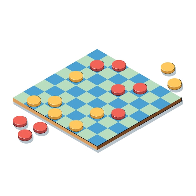 Chess board game isolated vector illustration