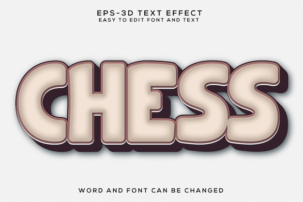 Chess colorful 3d text effect