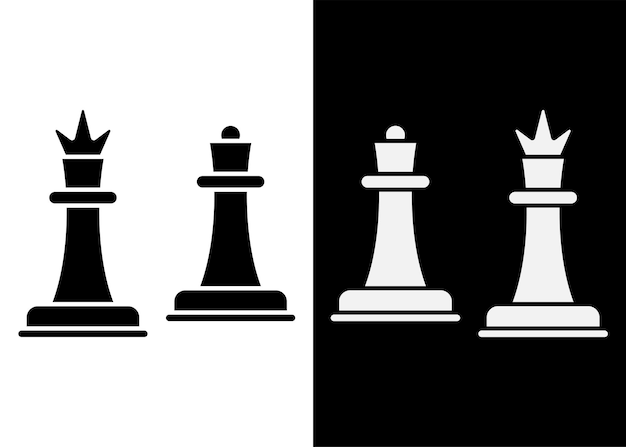 Chess icon logo design template vector isolated illustration