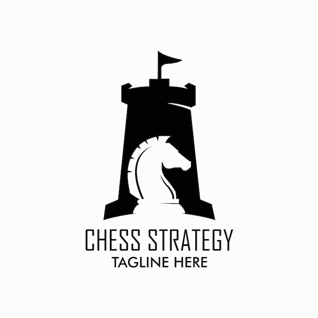 Chess icons logo vector illustrations