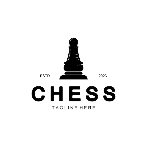 Chess strategy game logo with horse king pawn minister and rook Logo for chess tournament chess