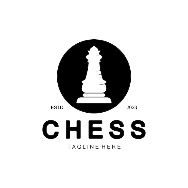 Chess strategy game logo with horse king pawn minister and rook Logo for chess tournament chess