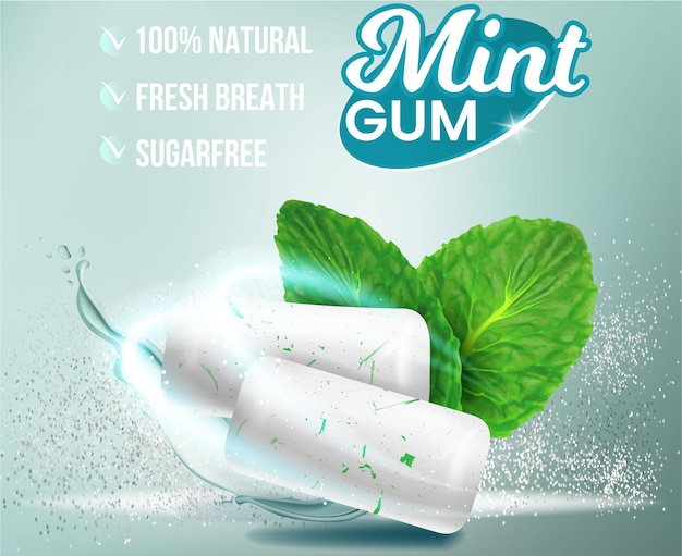 Chewing gum creative promotion poster