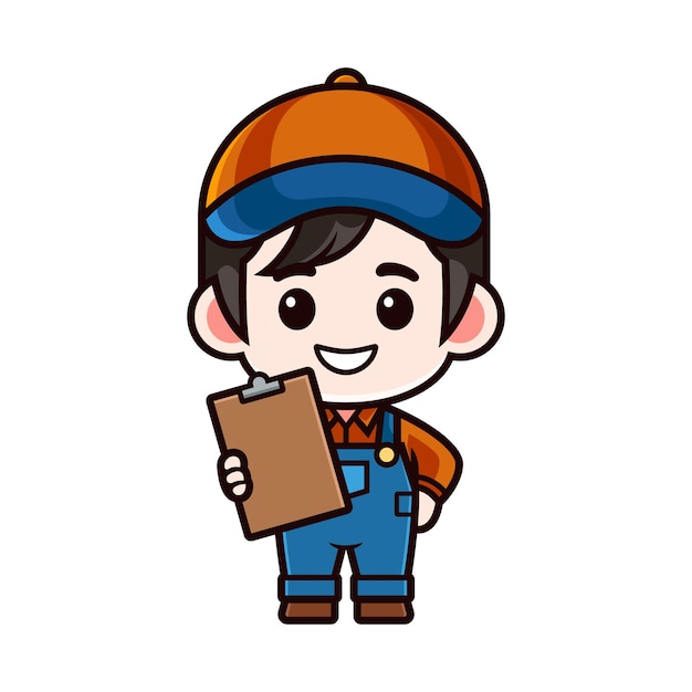 chibi mechanic character design