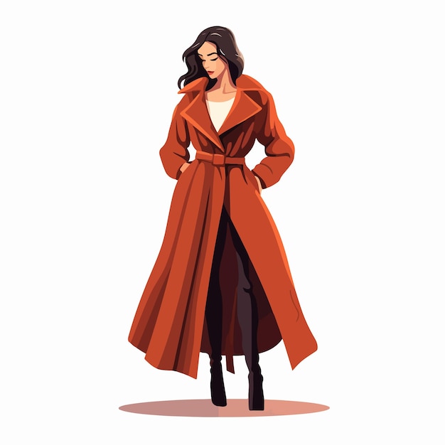 Chic Belted Warm Long Coat Fashion Style