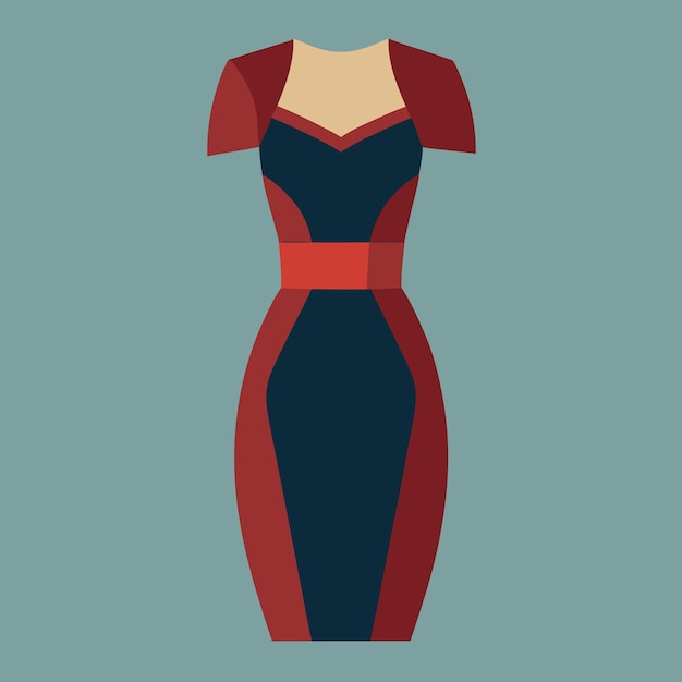 Chic Bodycon Dress Vector Illustration for Modern Fashion Designs