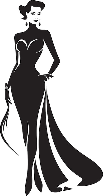 Chic Charm Woman Icon in Stylish Vector Sleek and Stunning Glamorous Lady Logo Design