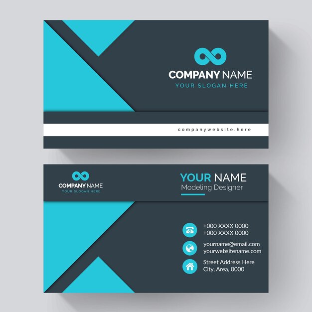 Vector chic geometric elements in business card