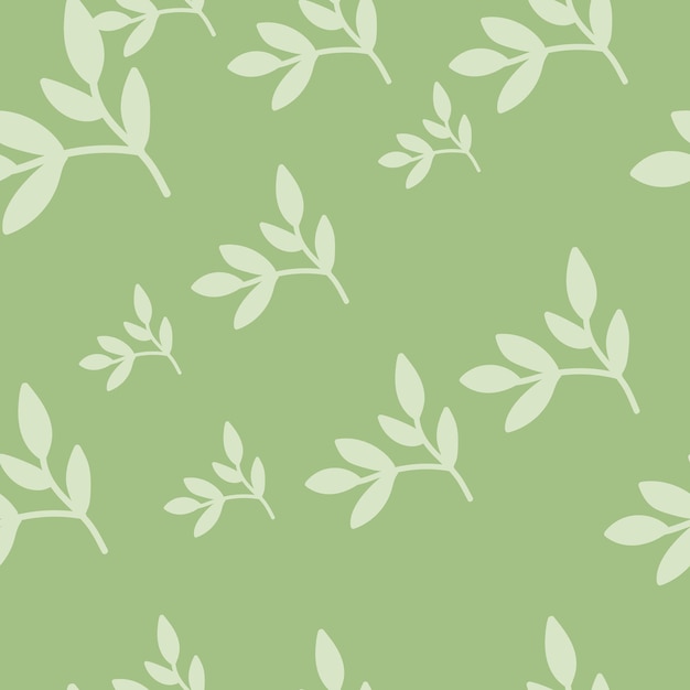 Chic and organic seamless pattern with leaves and herbs