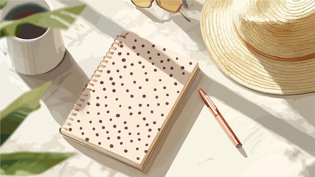 Chic PolkaDotted Journal Design in Copper Tones