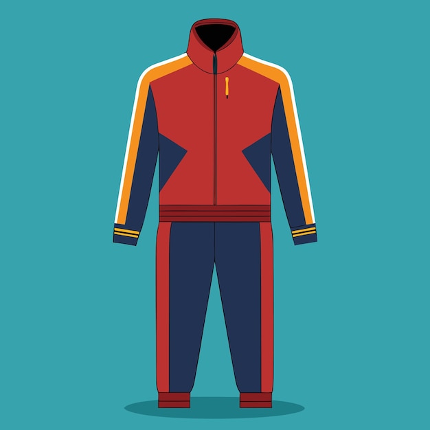 Vector chic tracksuit vector illustration for stylish activewear designs