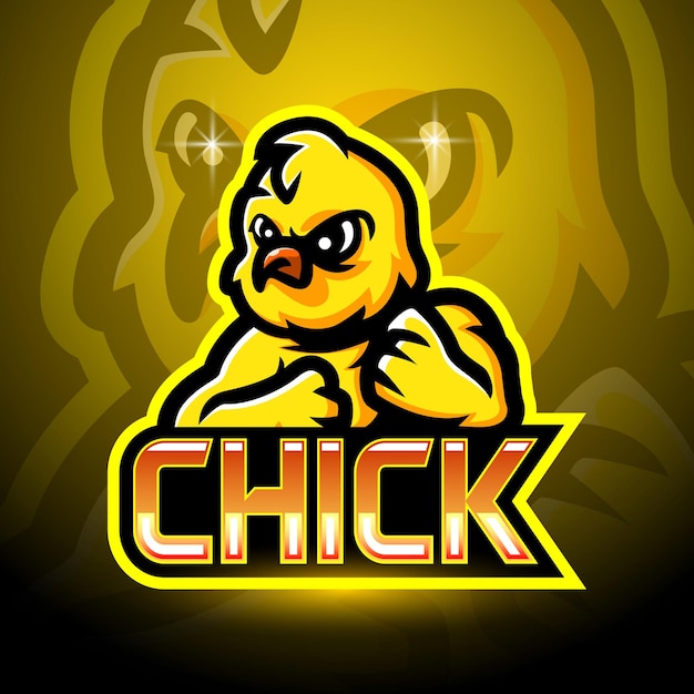 Chick esport logo mascot design