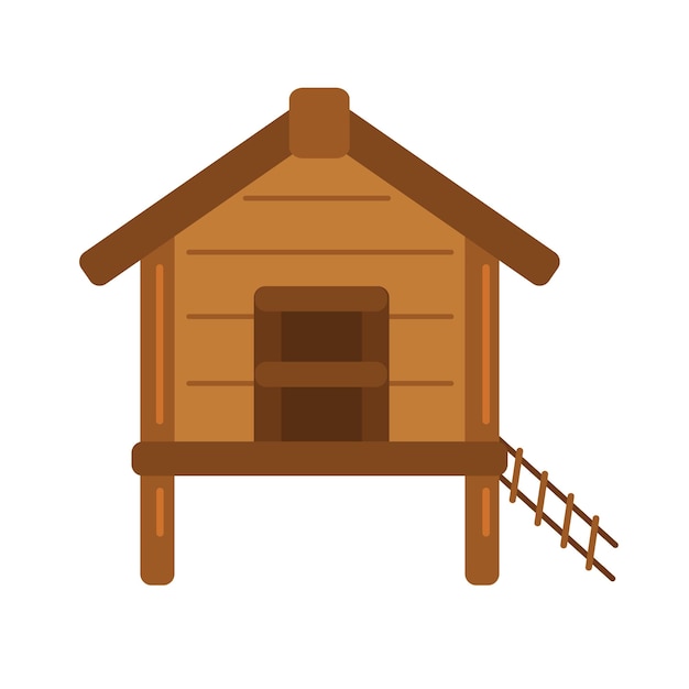 Chicken Coop Vector Clipart