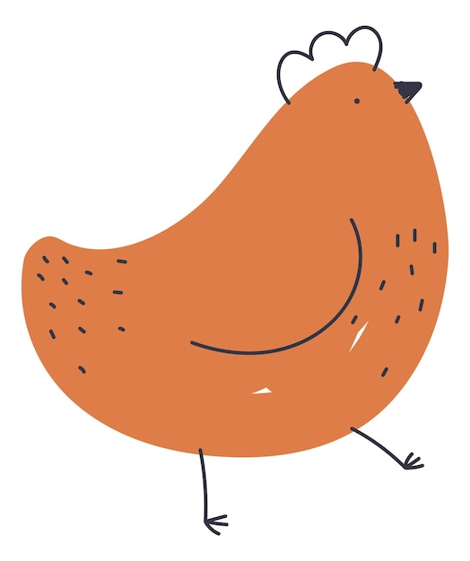 Chicken doodle Cute farm bird Funny animal