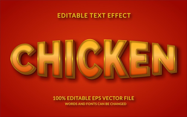 Chicken Editable Text Effect