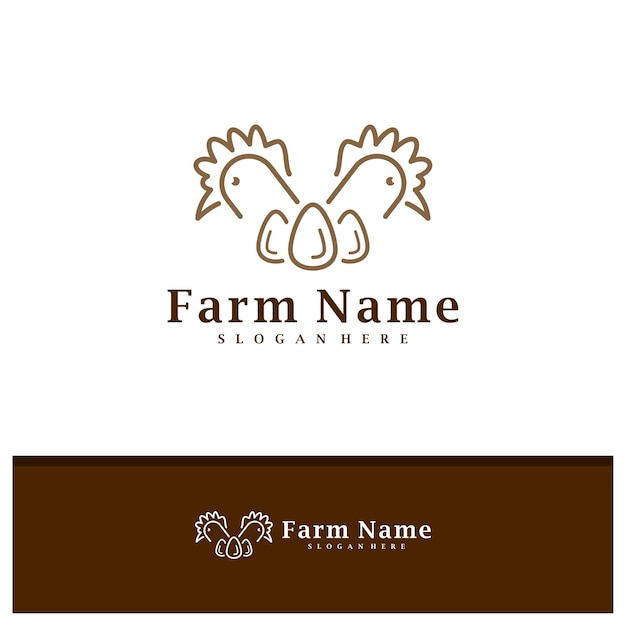 Chicken Farm logo design vector Creative Chicken Farm logo concepts template illustration