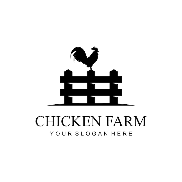 chicken farm vector logo