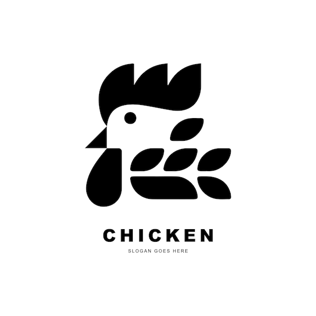 chicken farm with wheat logo design