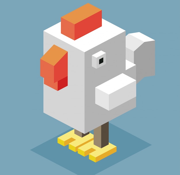 Chicken isometric design