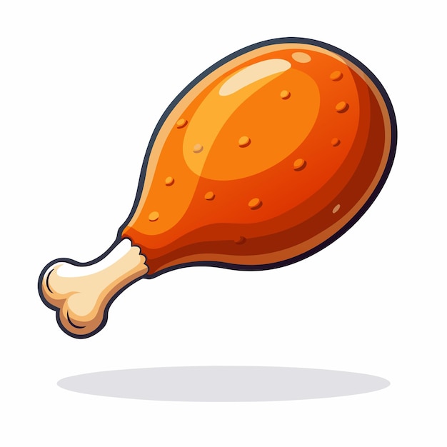 Chicken Leg Piece Food Art Vector Design