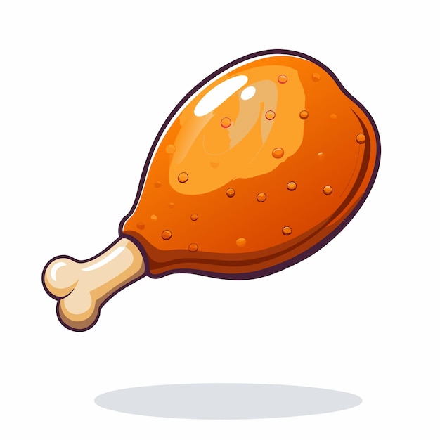 Chicken Leg Piece Food Design Vector Artwork