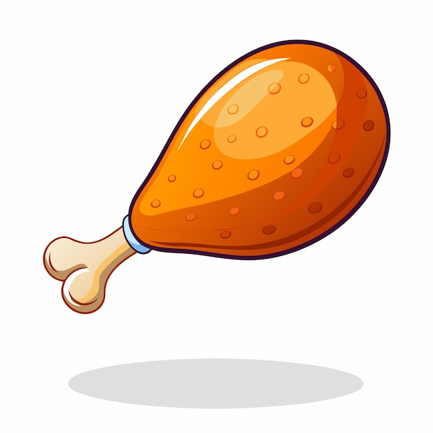 Chicken Leg Piece Food Icon Vector Illustration