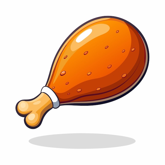 Chicken Leg Piece Vector Art Illustration Food