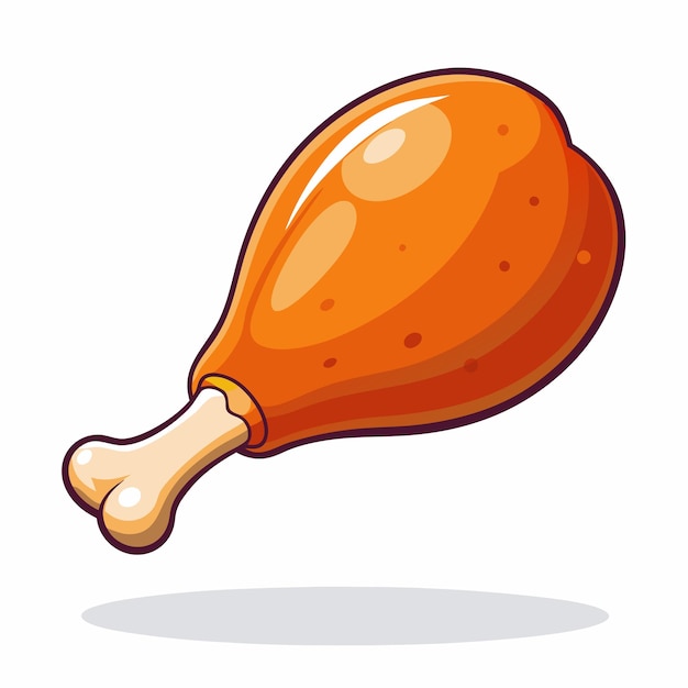 Chicken Leg Piece Vector Graphic Food Illustration