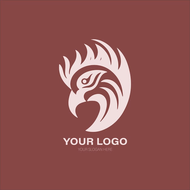 Chicken logo design with minimalist design