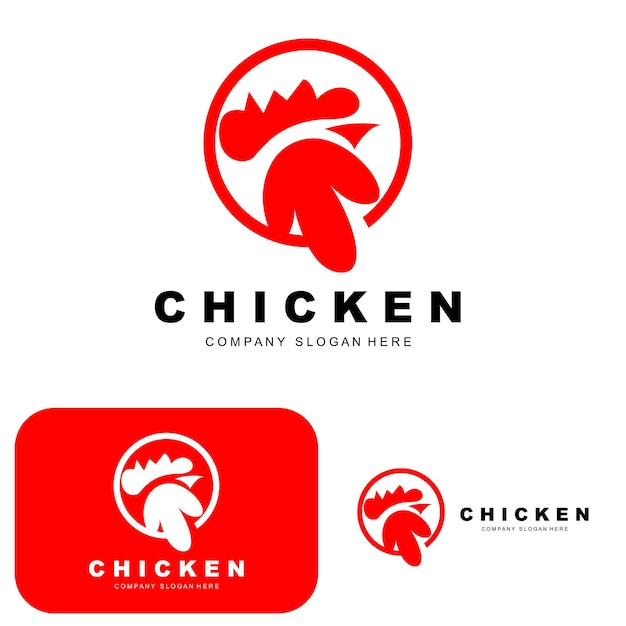 Chicken Logo Farm Animal Vector Design For Chicken Farm Fried Chicken Restaurant Cafe