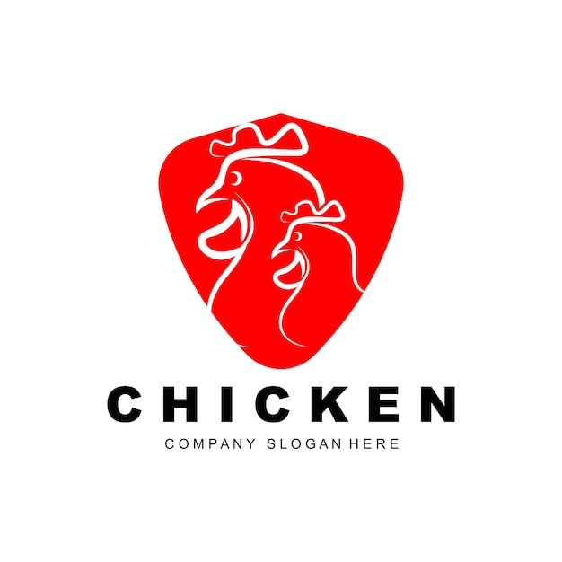 Chicken Logo Farm Animal Vector Design For Chicken Farm Fried Chicken Restaurant Cafe