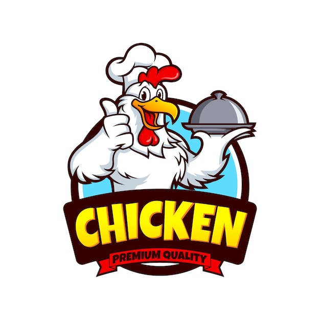 Chicken Mascot Logo Design Vector template