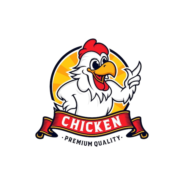 Chicken mascot logo design