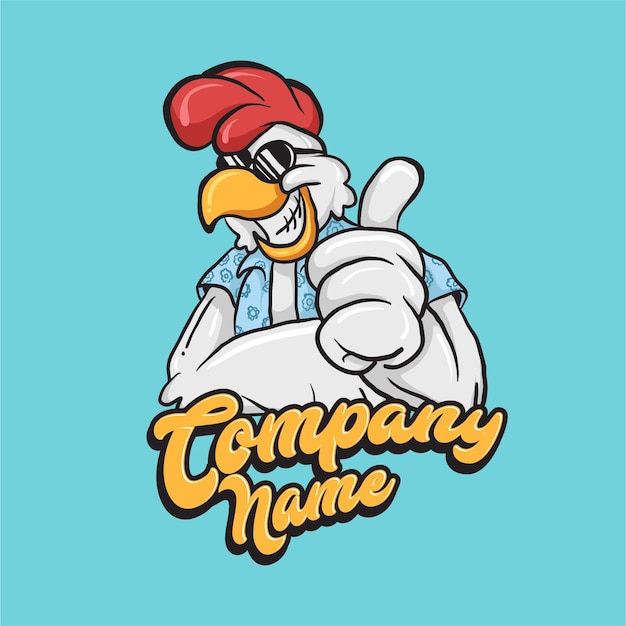 chicken mascot logo