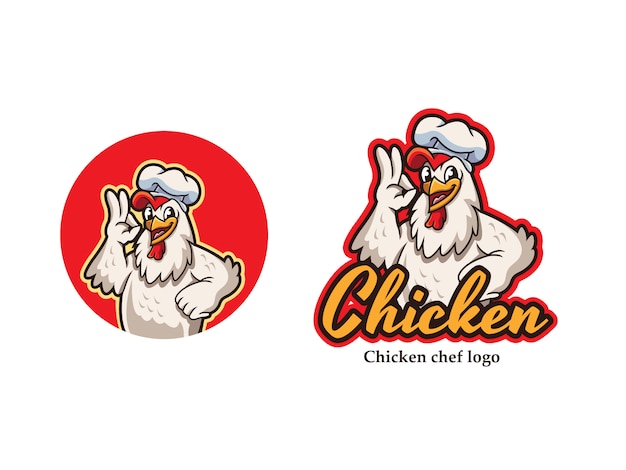 Chicken mascot logo 