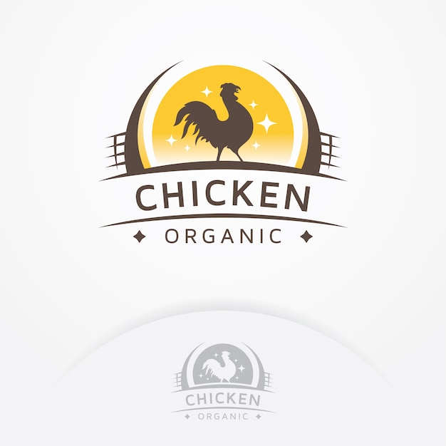 Chicken organic logo