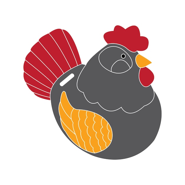 Chicken piggy bank icon