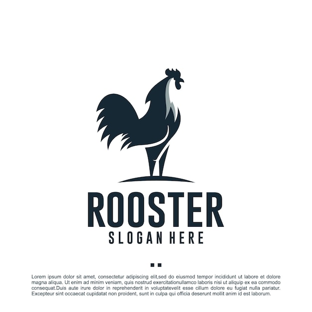 Chicken rooster , danger , logo design template