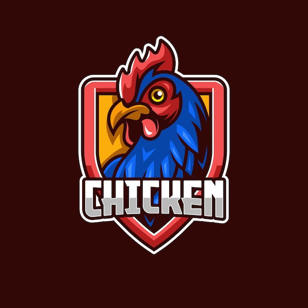 Chicken Rooster E-sport Logo Template