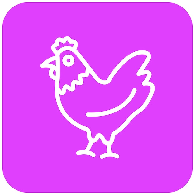 Chicken Vector Icon Design Illustration