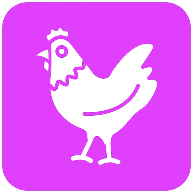 Chicken Vector Icon Design Illustration