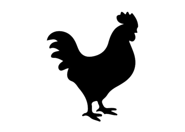 Vector chicken vector silhouette of hen chicken vector illustrationchicken vector silhouette of hen chicken