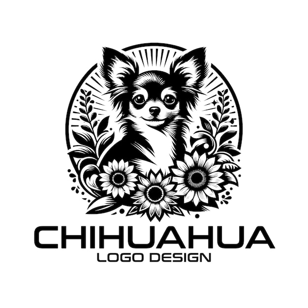 Chihuahua Dog Vector Logo Design