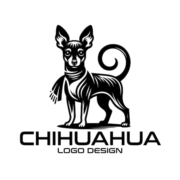 Chihuahua Dog Vector Logo Design