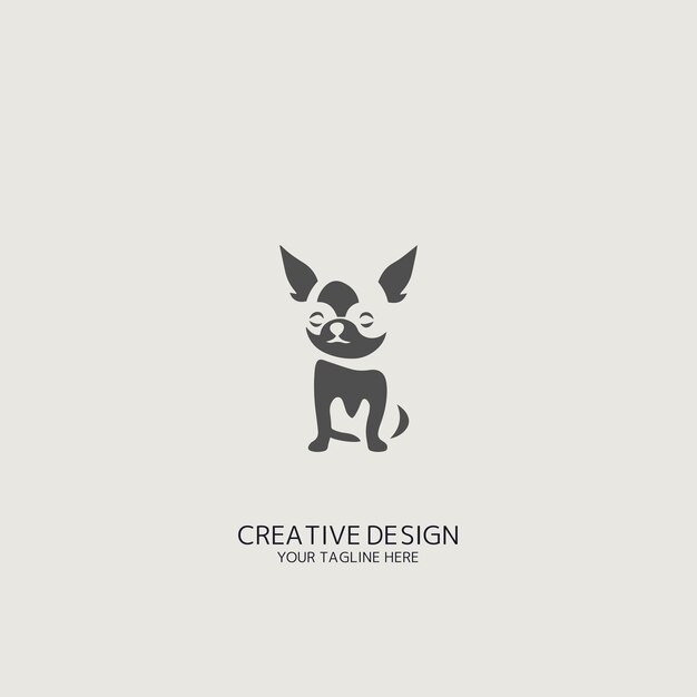 Vector chihuahua logo vector